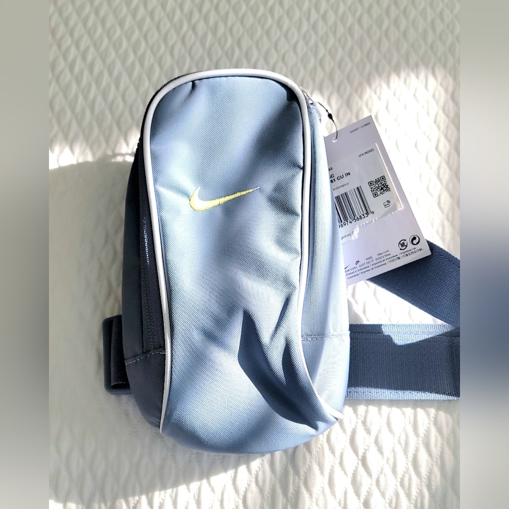 Nike Men’s Small Crossbody Pouch - Blue with Yellow Swoosh